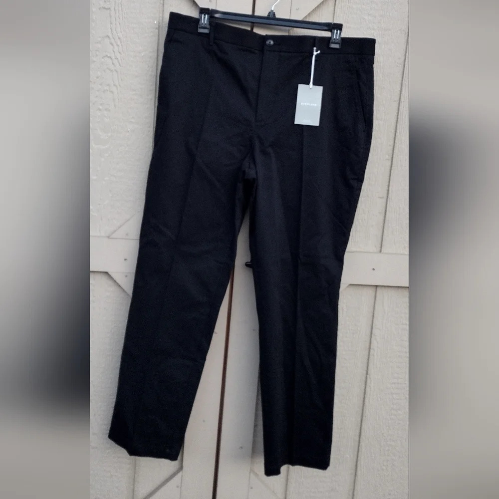 EVERLANE Pants Men’s 40x32 Black NWT Performance Twill Chino Straight Fit
